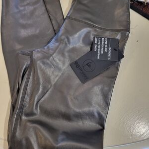 90 Degree by Reflex Women's Faux Leather Leggings - Charcoal